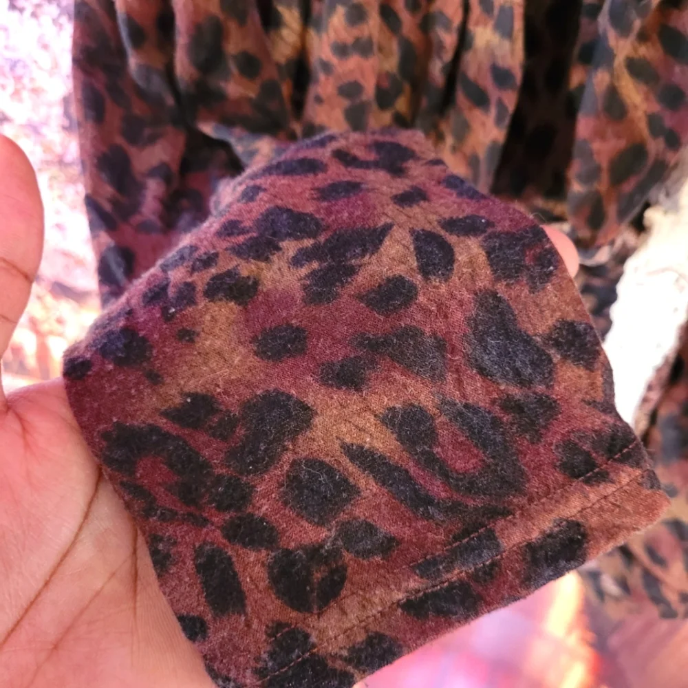 Colorful, Leopard Print Babydoll Top - Picture 5 of 9
